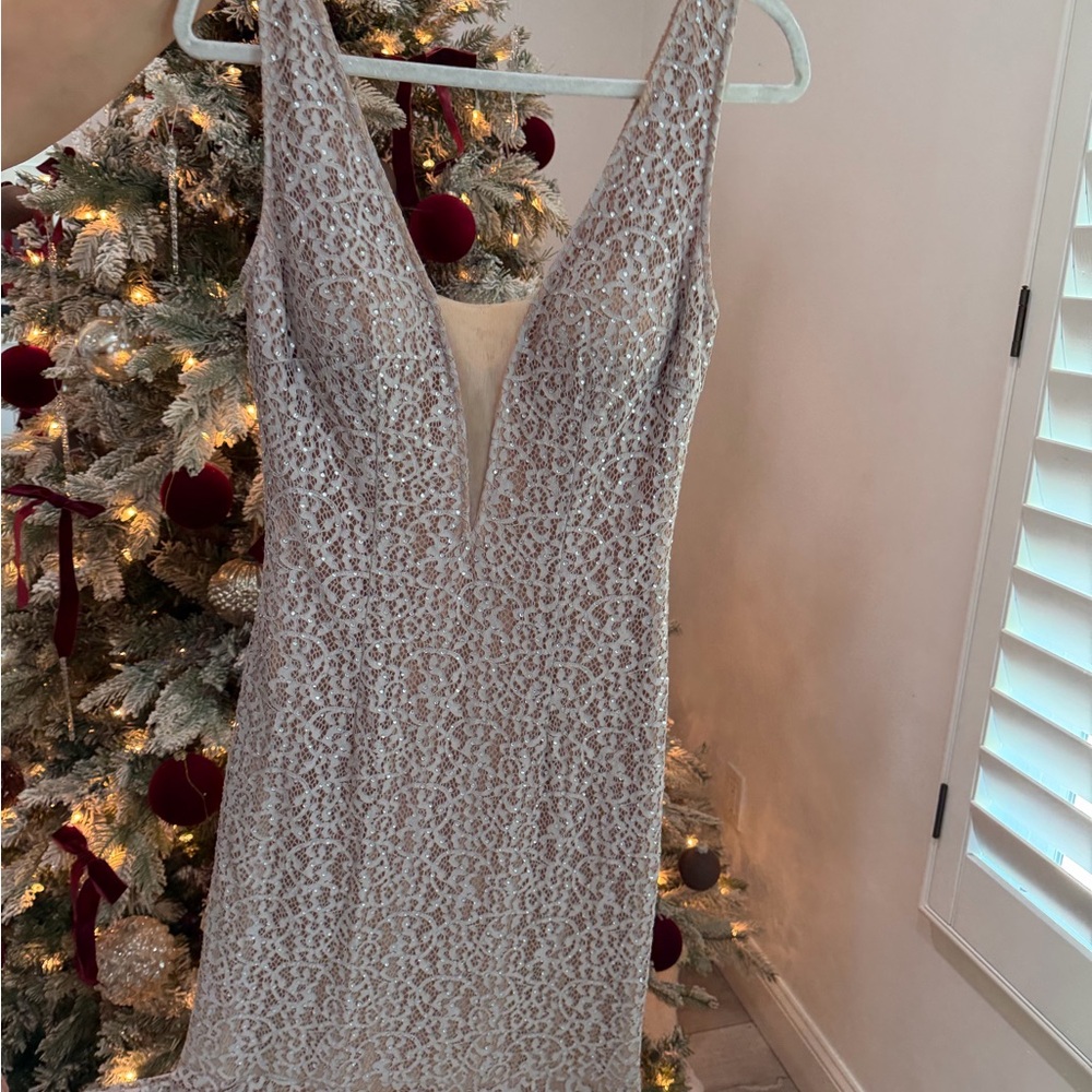 Jovani beige Lace Dress (long)